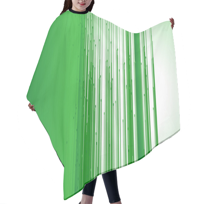 Personality  Background Abstract Circles, Stripes, Green Hair Cutting Cape