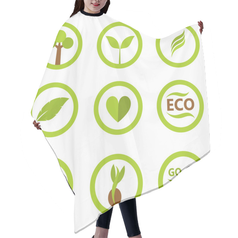 Personality  Eco Symbols And Icons Hair Cutting Cape