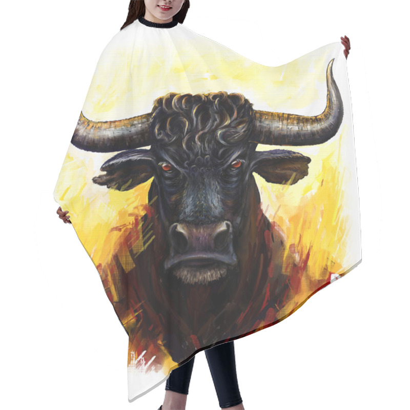 Personality  Furious Bull Hair Cutting Cape