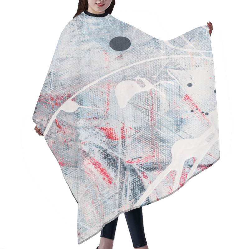 Personality  Abstract Texture With Artistic Paint Splatters Hair Cutting Cape