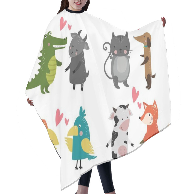 Personality  Wild Animals Zoo Banner Hair Cutting Cape