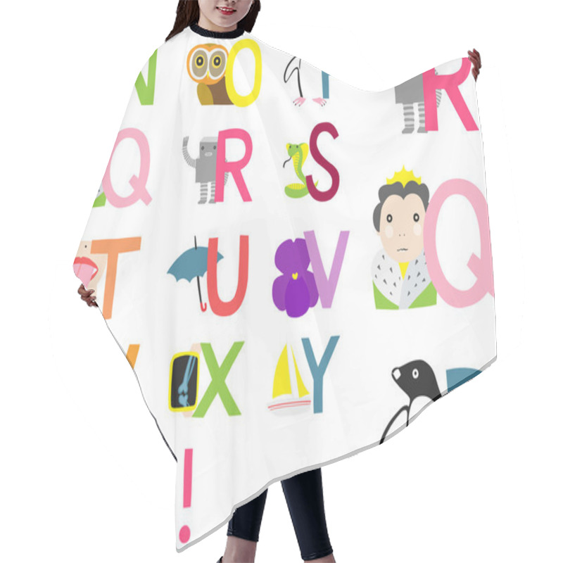 Personality  Alphabet N-Z Hair Cutting Cape