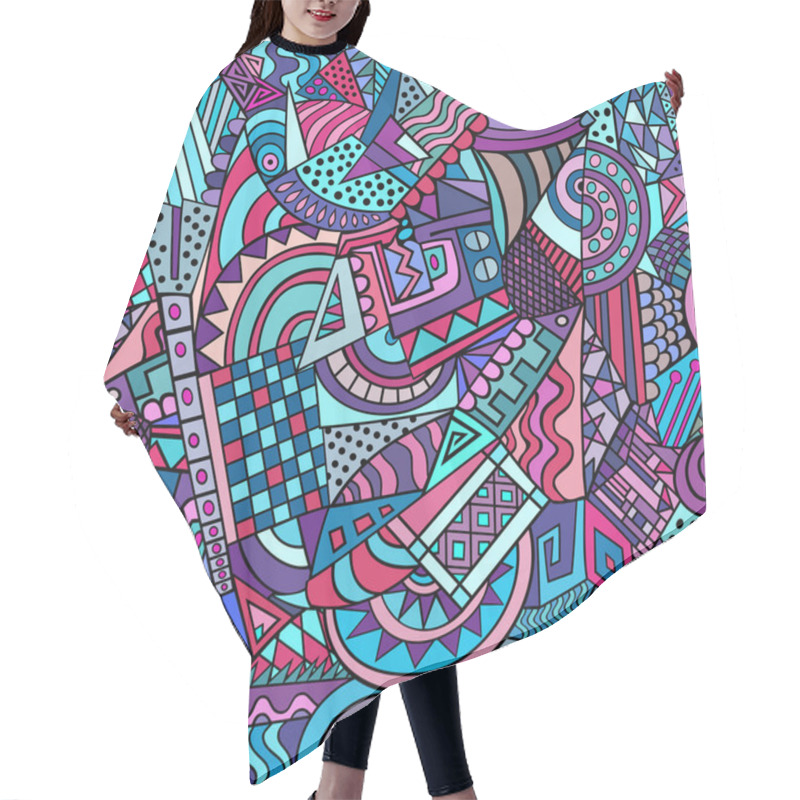 Personality  Geometric Forms Background Hair Cutting Cape