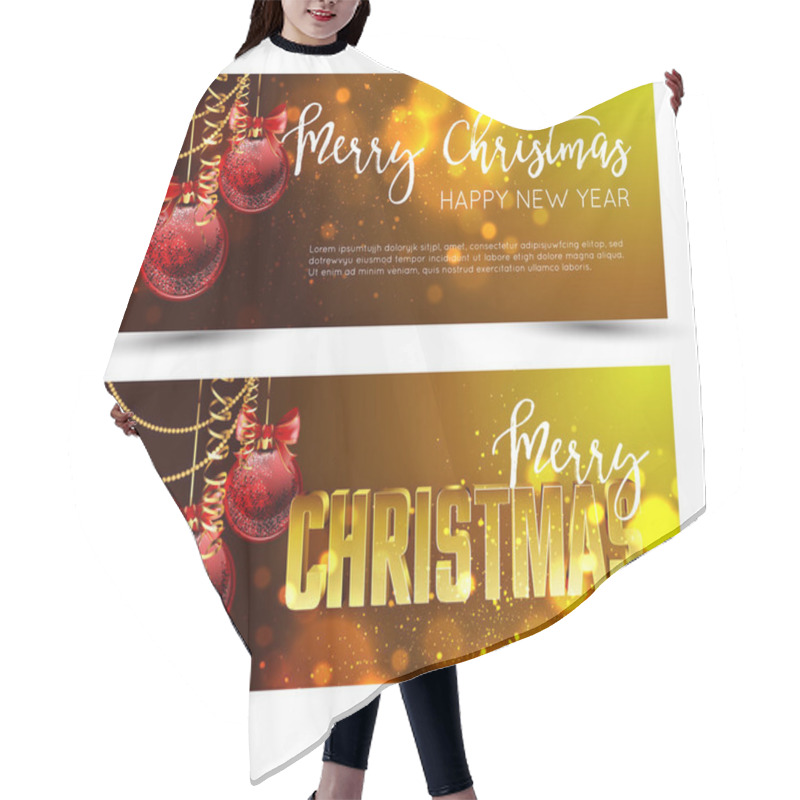 Personality  Christmas Greeting Banners Hair Cutting Cape