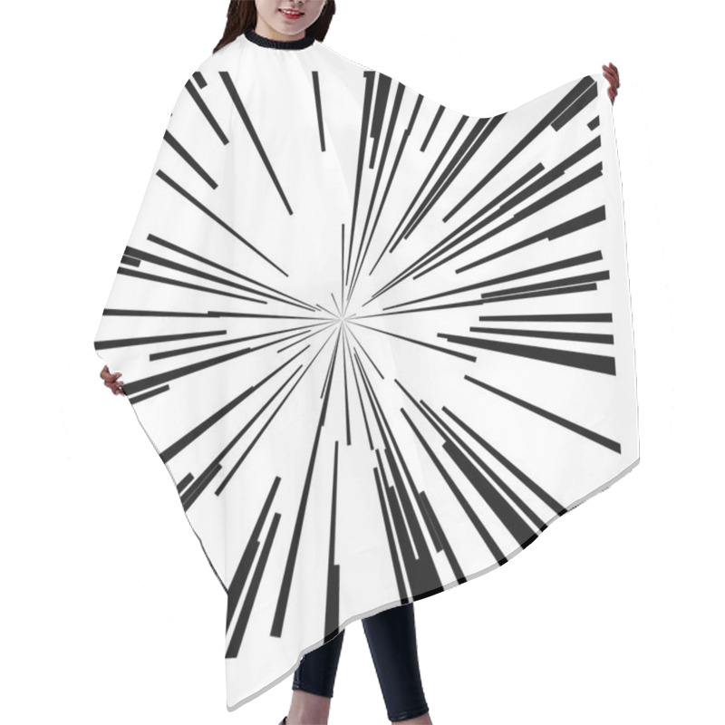 Personality  Speed Motion Black Lines Hair Cutting Cape