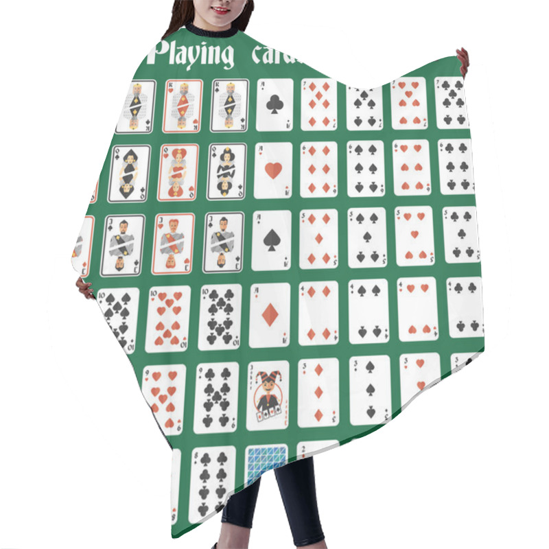 Personality  Playing Cards Full Set Hair Cutting Cape