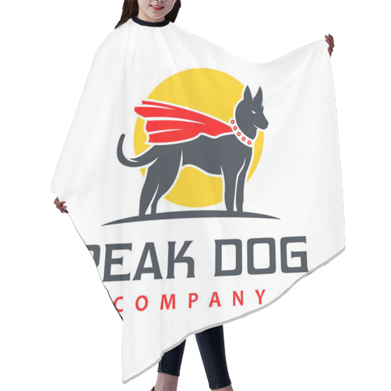 Personality  Superhero Dog Animal Logo Design Hair Cutting Cape