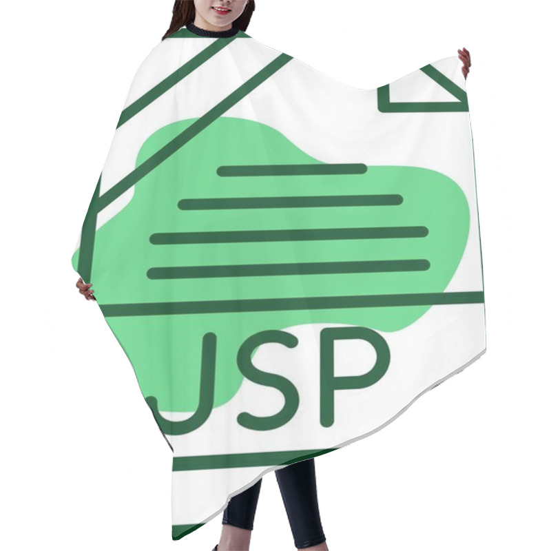 Personality  JSP File Format Icon Vector Illustration  Hair Cutting Cape