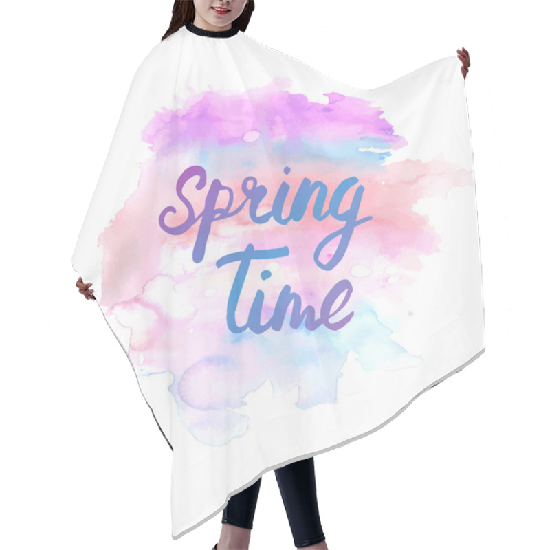 Personality  Spring Time Vector Lettering Phrase.  Hair Cutting Cape