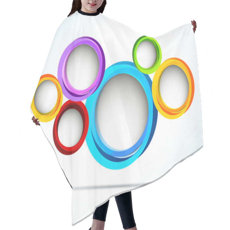 Personality  Bright Background With Circles Hair Cutting Cape