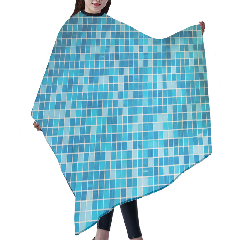 Personality  Blue Tile Background Hair Cutting Cape