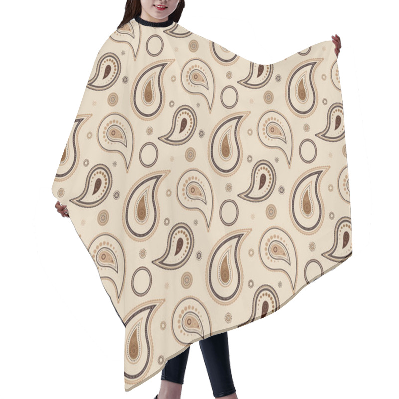 Personality  Elegant Paisley Pattern In Beige And Brown Tones.  Perfect For Textile Design, Wallpaper, Or Packaging.  Subtle Yet Sophisticated, This Seamless Design Offers Versatility For Various Applications. Hair Cutting Cape