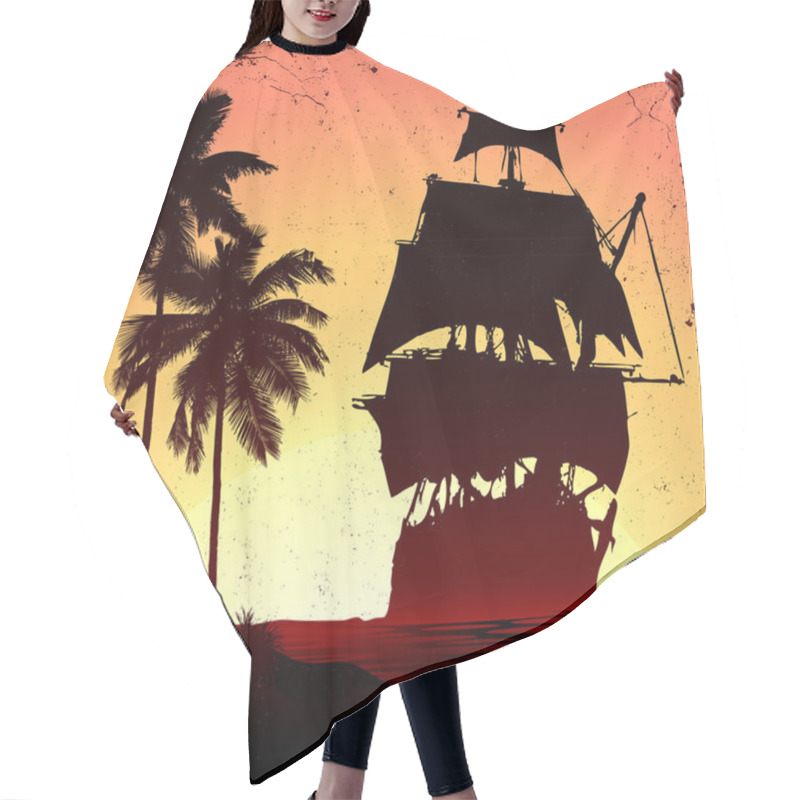 Personality  Ship-2 Hair Cutting Cape