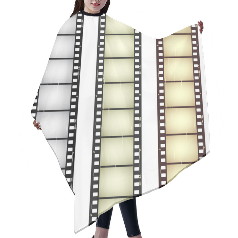 Personality  Scratched Seamless Film Strips Hair Cutting Cape