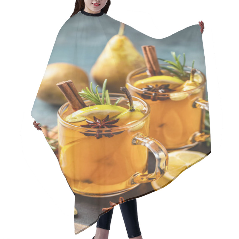 Personality  Hot Drink Cocktail For New Year, Christmas, Winter Or Autumn Holidays Hair Cutting Cape