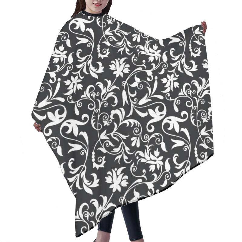 Personality  Seamless Fancy Floral Background-pattern Hair Cutting Cape