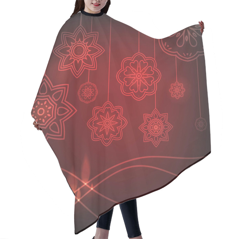 Personality  Flower Circular Background.  Hair Cutting Cape