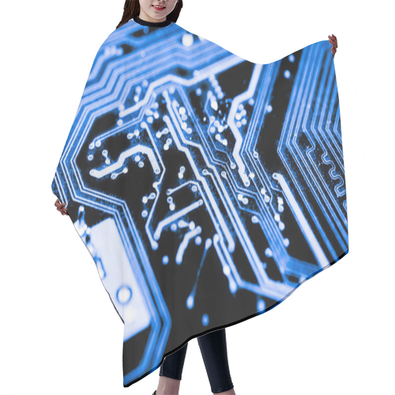 Personality  Abstract,close Up Of Circuits Electronic On Mainboard Computer Technology Background. (logic Board,cpu Motherboard,Main Board,system Board,mobo) Hair Cutting Cape