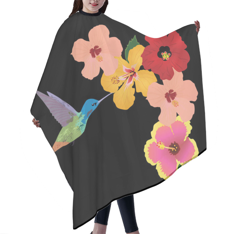 Personality  Vector Floral Background Hair Cutting Cape