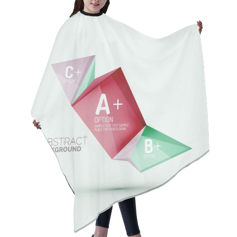 Personality  Geometric Shapes With Sample Text. Hair Cutting Cape