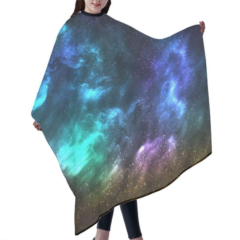 Personality  Galaxy With Nebula, Stardust And Bright Shining Stars Hair Cutting Cape