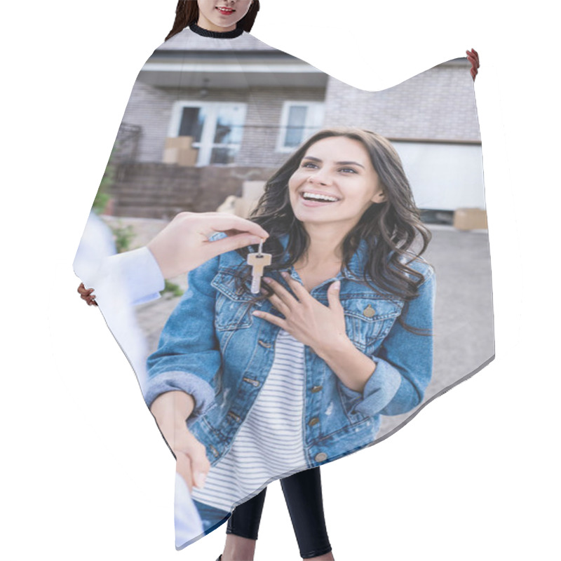 Personality  Woman Buying New House Hair Cutting Cape