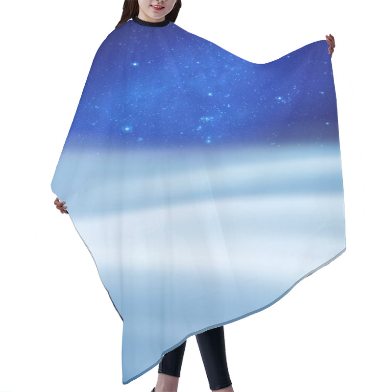 Personality  Clouds And Starry Sky. Natural Background With Fog Waves And Milky Way Hair Cutting Cape