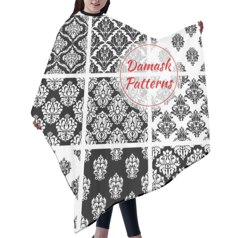 Personality  Old Damask Or Damasque Seamless Pattern Background Hair Cutting Cape