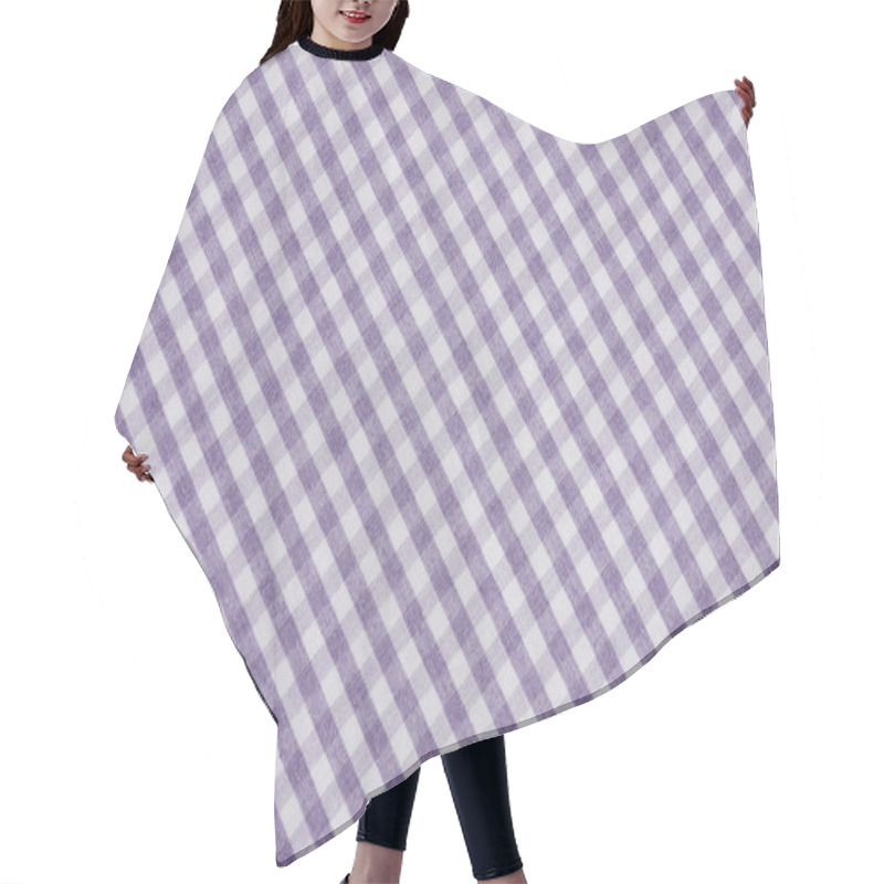 Personality  Violet And White Checkered Fabric Background Texture  Hair Cutting Cape