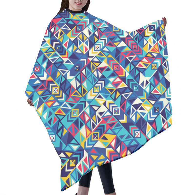 Personality  Abstract Seamless Pattern Of Various Geometric Elements. Hair Cutting Cape