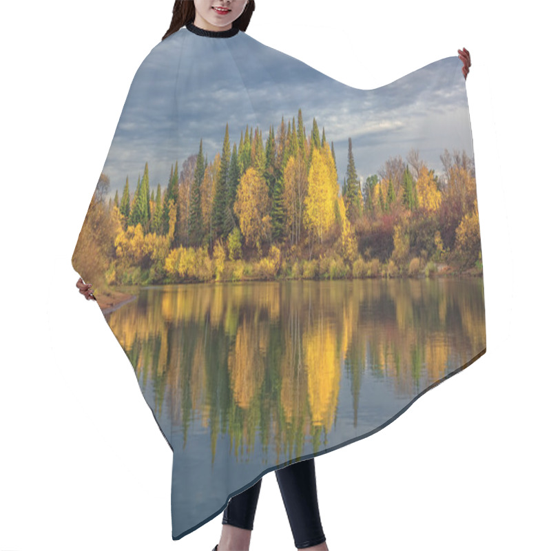 Personality  Autumn Evening In Wild Siberian Taiga Hair Cutting Cape