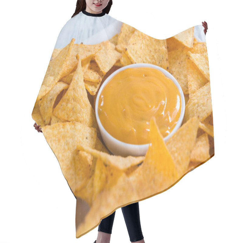 Personality  Nachos With Cheese Dip Hair Cutting Cape