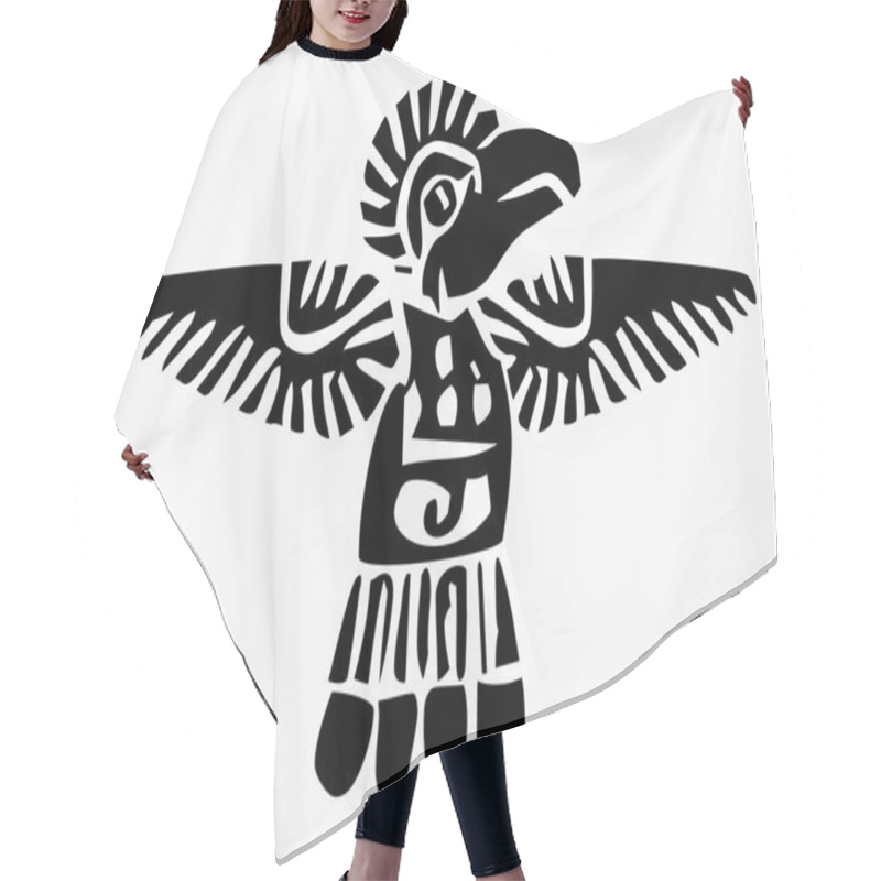 Personality  High Quality Vector Illustration Of Aztec Bird Made With The Iconic Tribal Old Style Hair Cutting Cape