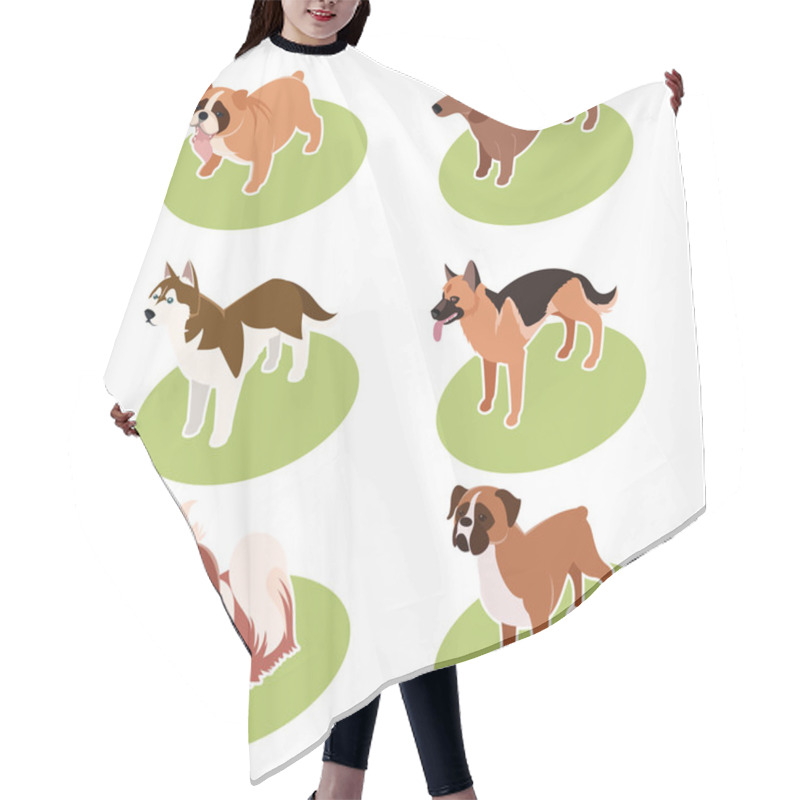 Personality  Collection Of Isometric Dogs Hair Cutting Cape