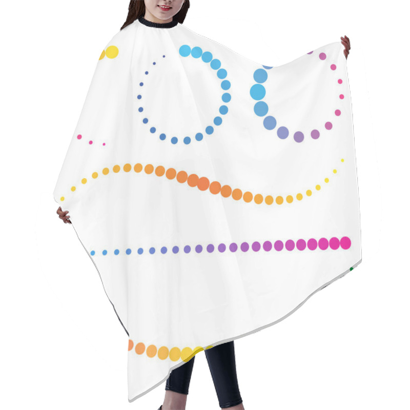 Personality  Set Of Dotted Elements - Vector Hair Cutting Cape