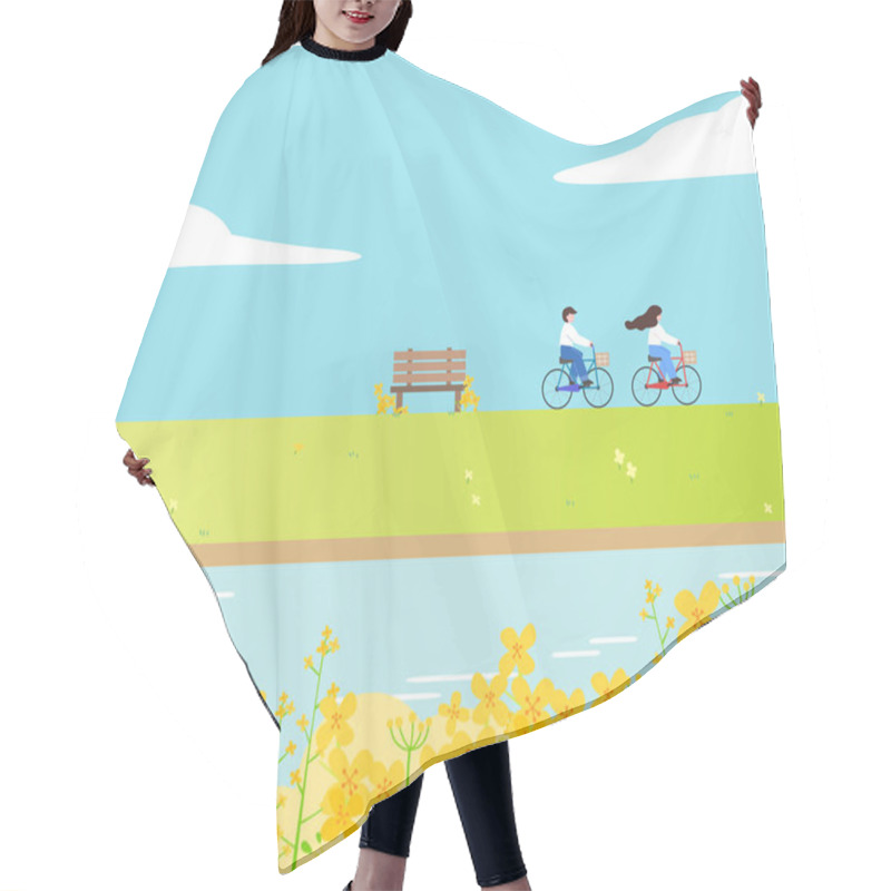 Personality  A Collection Of Exciting Spring Scenery Illustrations. Hair Cutting Cape