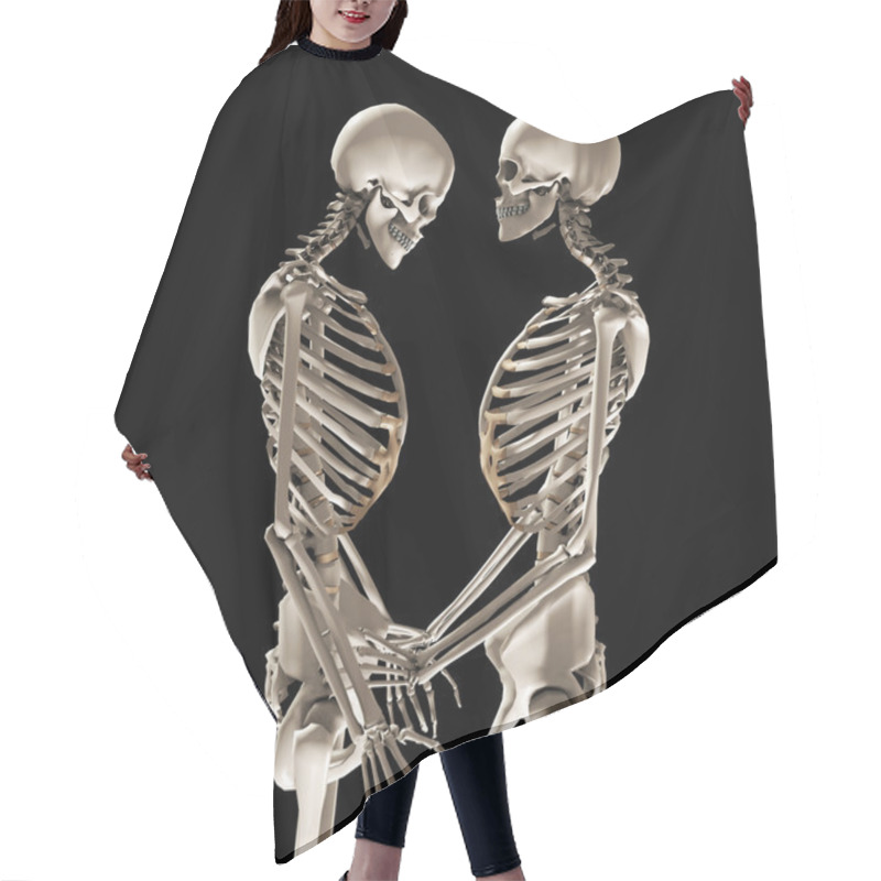 Personality  Skeletons In Love Hair Cutting Cape