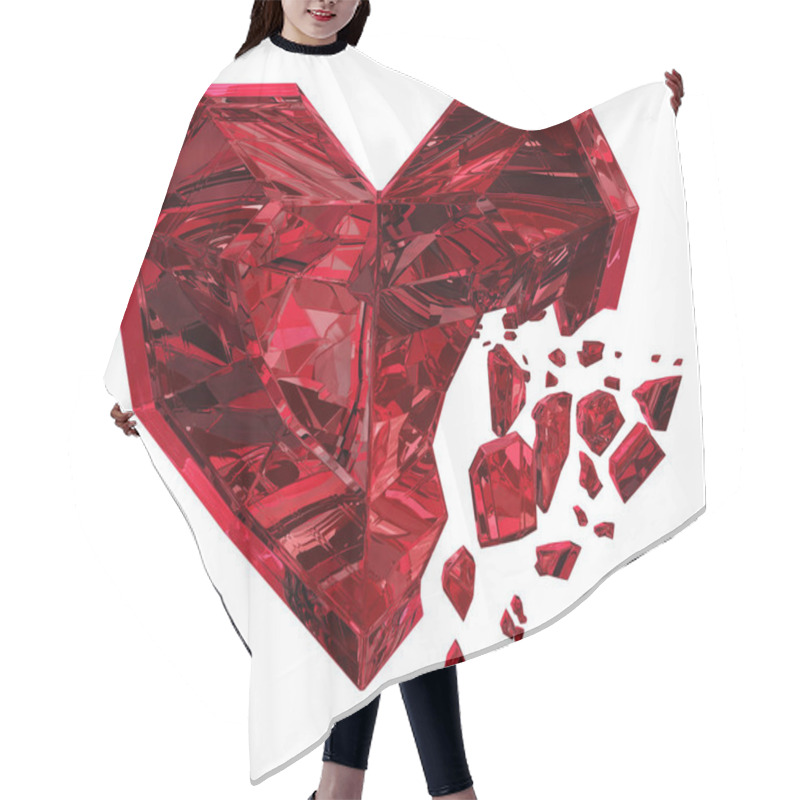 Personality  Ruby Heart Break Hair Cutting Cape