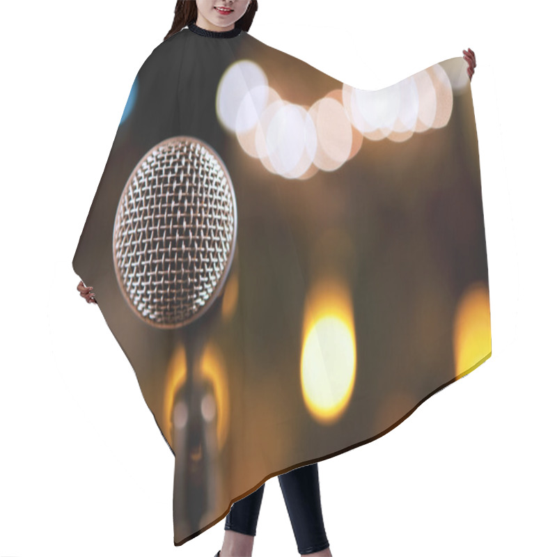 Personality  Microphone Detail Background Hair Cutting Cape