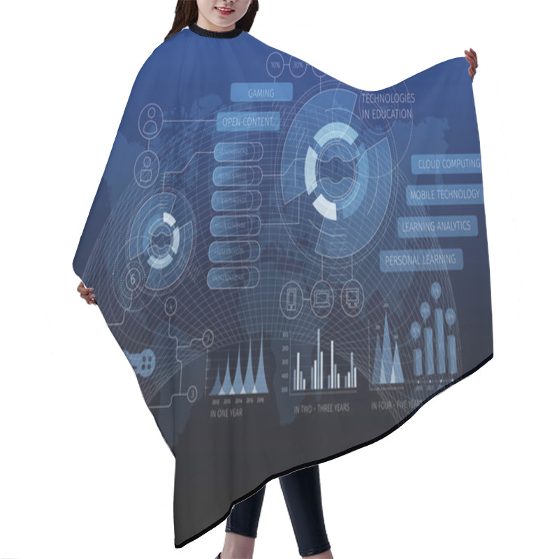 Personality  Innovative Networking Interface . Mixed Media Hair Cutting Cape