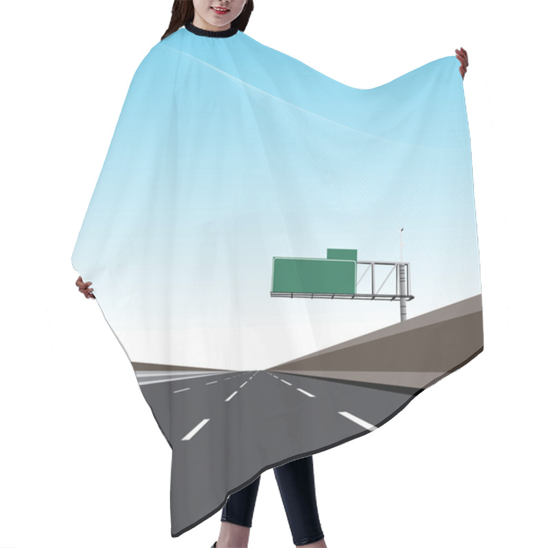 Personality  Empty Freeway Hair Cutting Cape