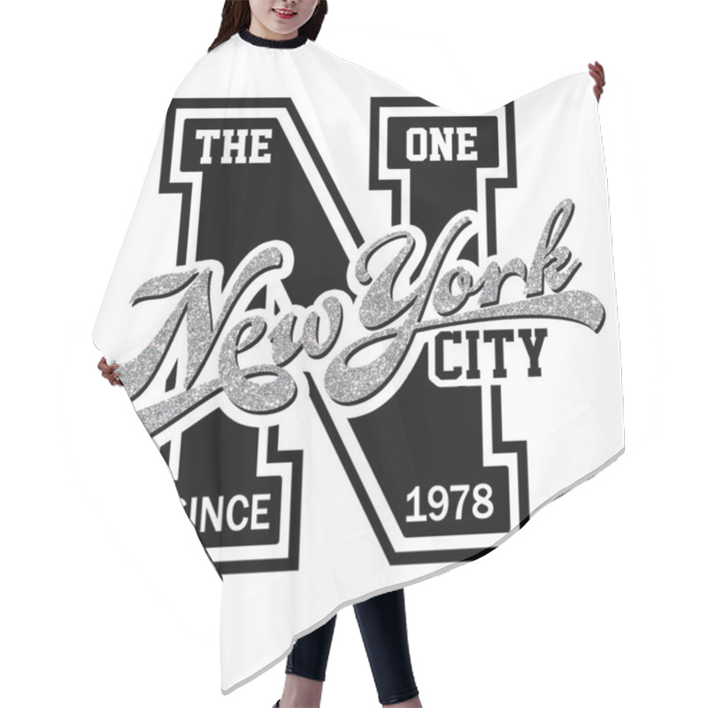 Personality  New York Graphic For T-shirt Hair Cutting Cape