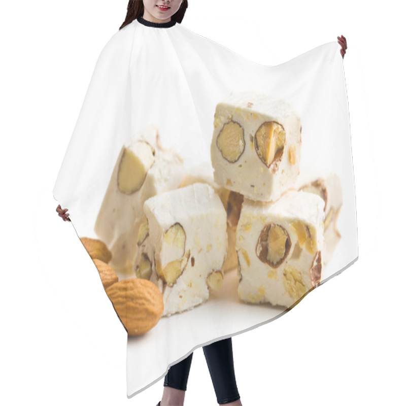 Personality  White Nougat With Almonds Hair Cutting Cape