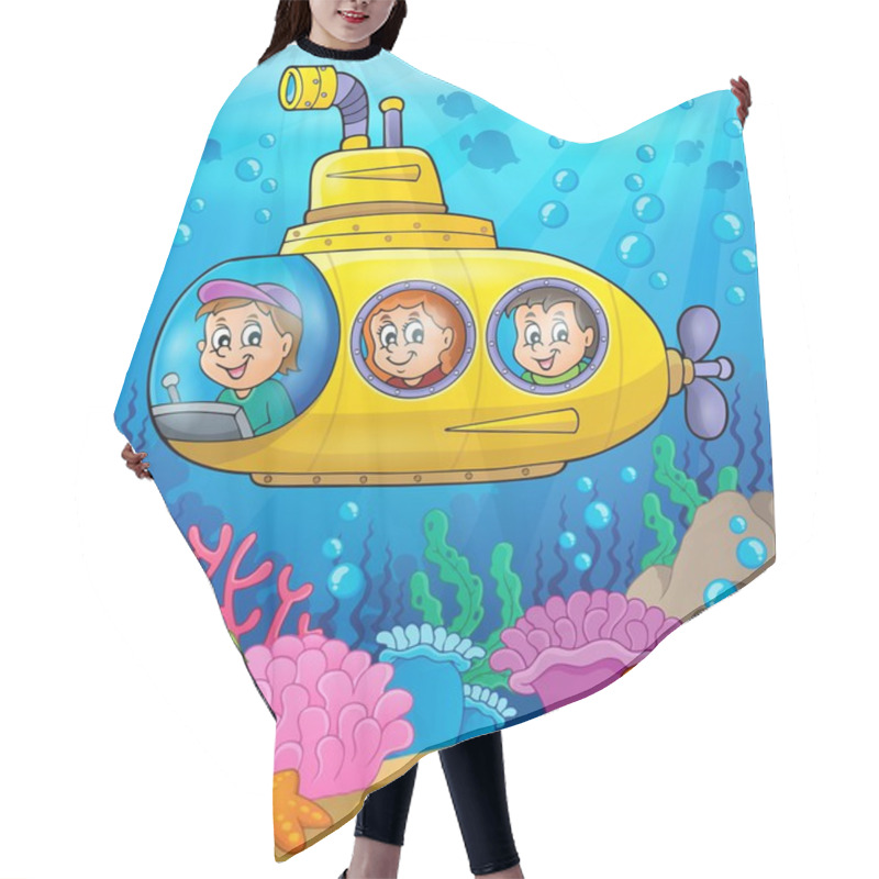 Personality  Submarine Theme Image 2 Hair Cutting Cape