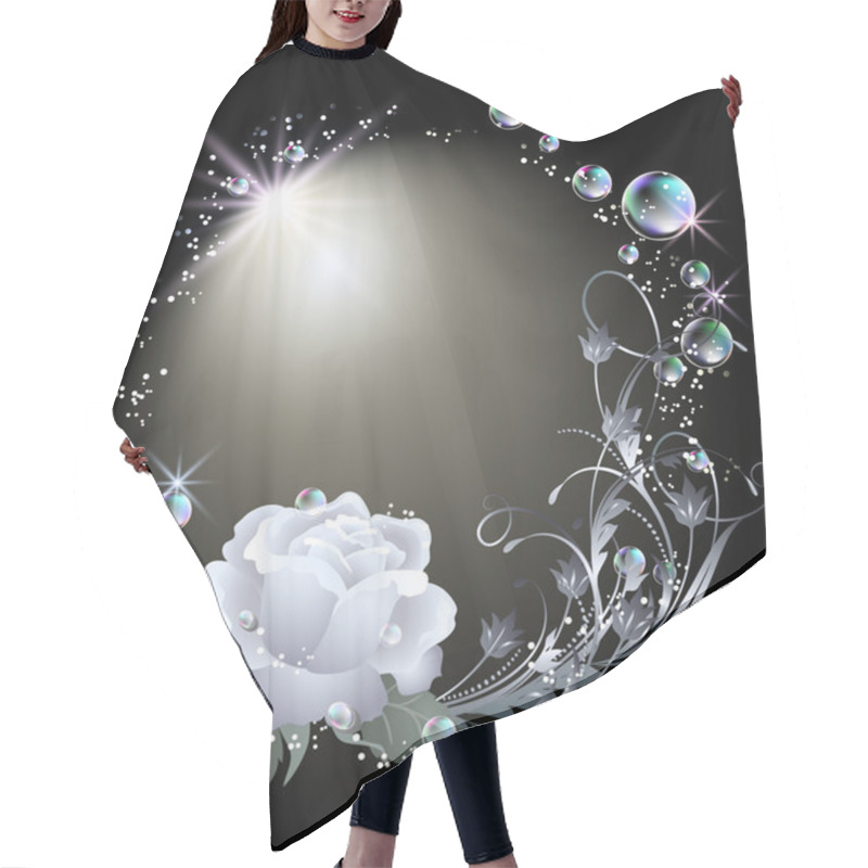 Personality  Rose, Star And Bubbles Hair Cutting Cape