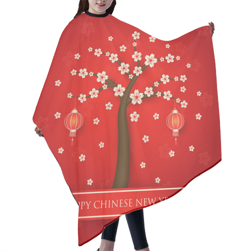 Personality  Chinese New Year Background Hair Cutting Cape