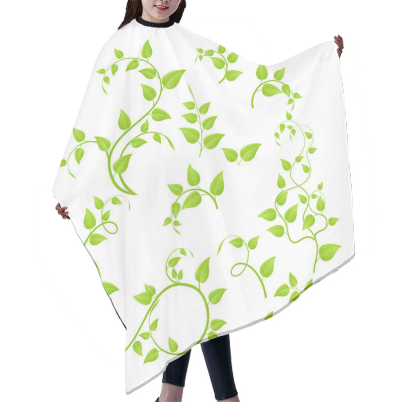 Personality  Green Branches Hair Cutting Cape