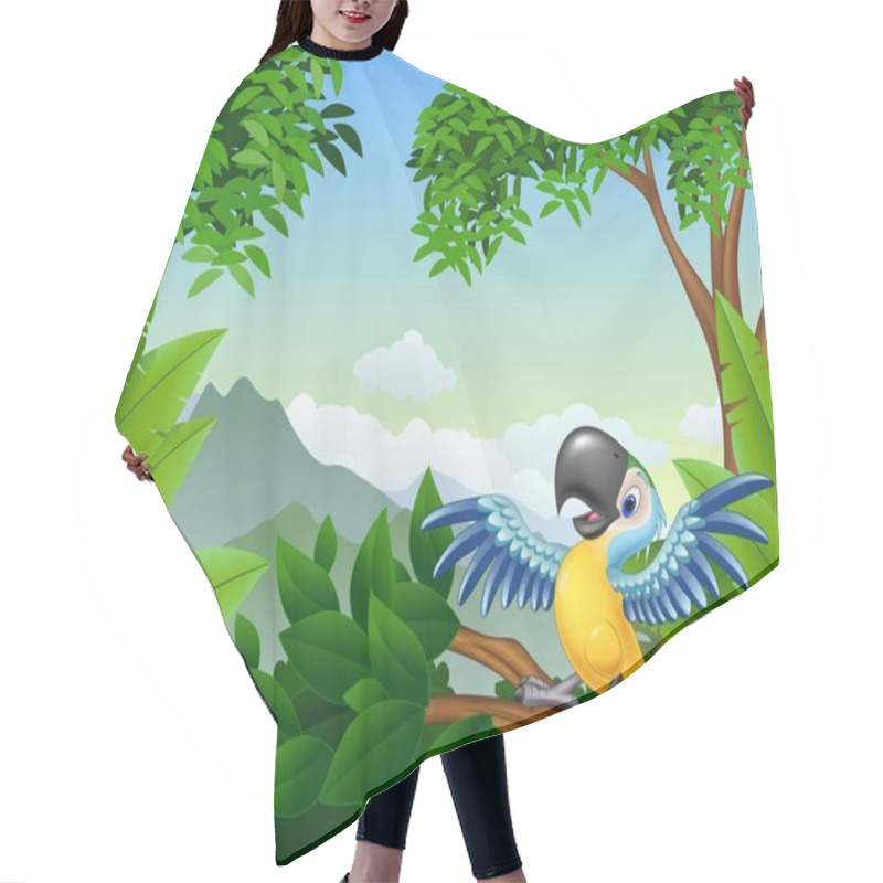 Personality  Cartoon Macaw In The Jungle Hair Cutting Cape