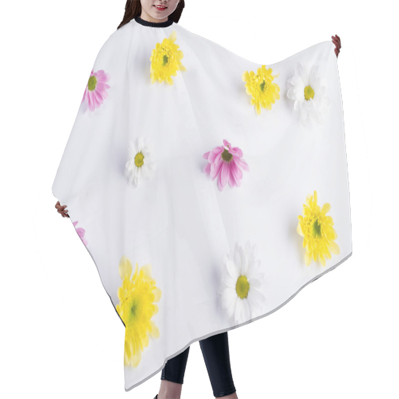 Personality  Beautiful Flowers Background.  Hair Cutting Cape