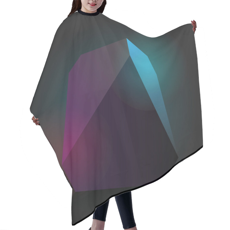 Personality  Vector Black Geometric Background. Hair Cutting Cape